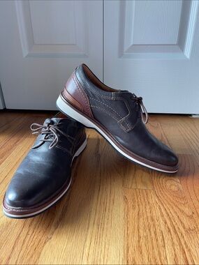 Clarks Men's Brown Leather Casual Lace-Up Shoes